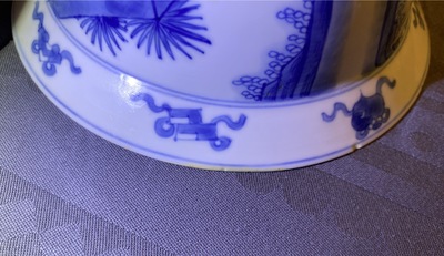 Two Chinese blue and white bowls, Kangxi